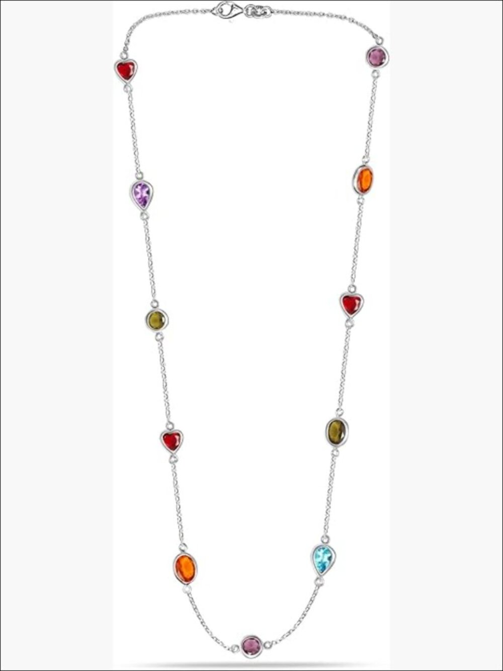 Sterling Silver Birthstone Pendant Necklace with Abalone
